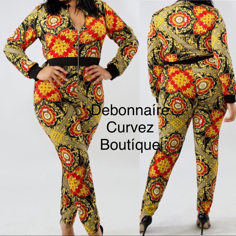 Black/Yellow/Red Jumpsuit